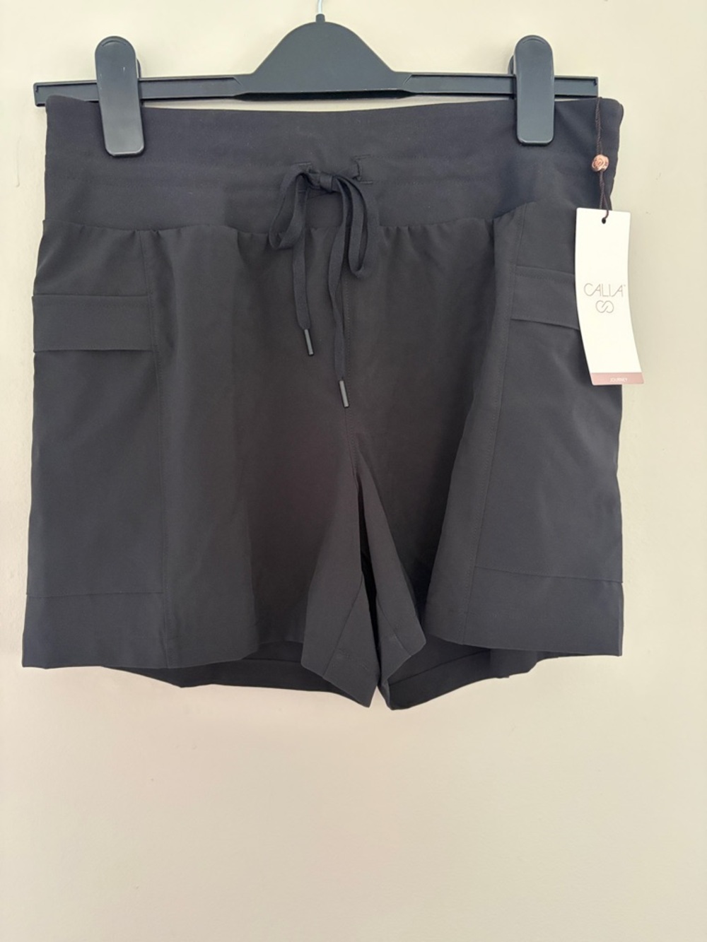NWT Calia Black Drawstring Cargo Shorts Small